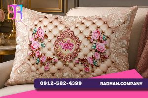 قیمت روبالشتی مخمل گلدار